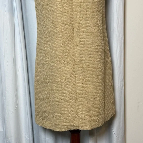 Tuckernuck Jackie Tweed Shift Dress Croissant Tan Preppy Womens Small - Picture 14 of 16